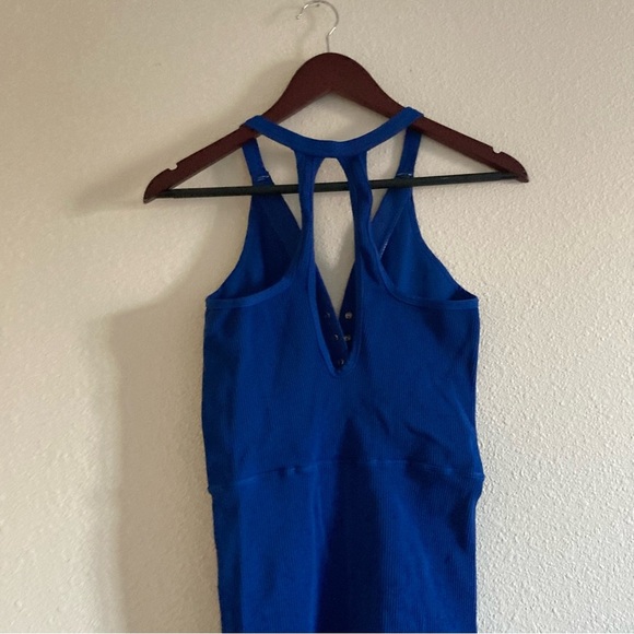 Free People Movement Women's Blue Ribbed Jumpsuit Size M - Picture 5 of 10